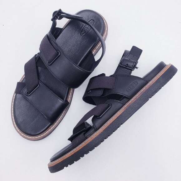 Keen Shoes - Keen Women's Size 10 Lana Z-strap Sandal Black Leather Slingback Flat Comfort